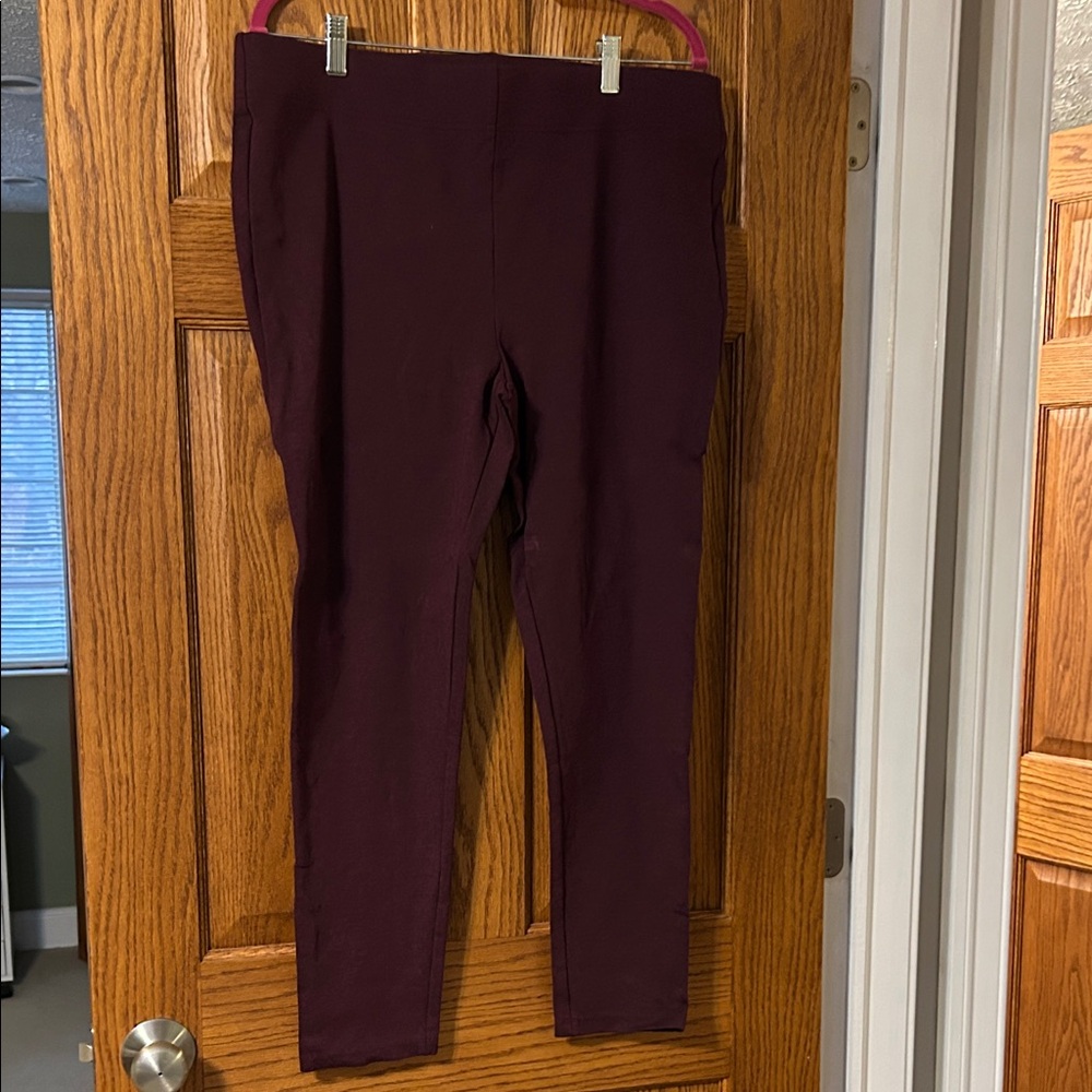 LOFT Deep Burgundy Leggings